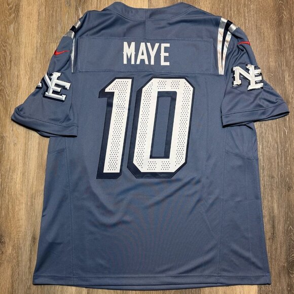 Drake Maye Stitched Jersey Storm Blue Vapor For Mens Youths Select - Picture 2 of 6